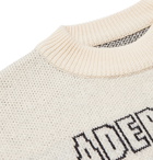 Ader Error - Oversized Logo-Intarsia Wool Sweater - Neutrals