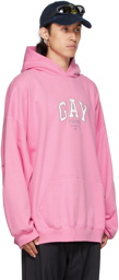 Balenciaga Pink 'Pride' Boxy Hoodie