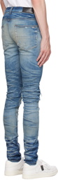 AMIRI Indigo Distressed Jeans