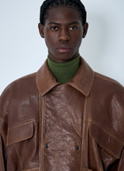 Saint Laurent Double Breasted Leather Jacket