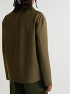 Loewe - Leather-Trimmed Wool Shirt Jacket - Green