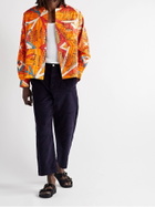 BODE - Cigar Quilted Patchwork Silk Shirt - Yellow