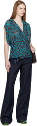 Dries Van Noten Navy Straight Leg Jeans