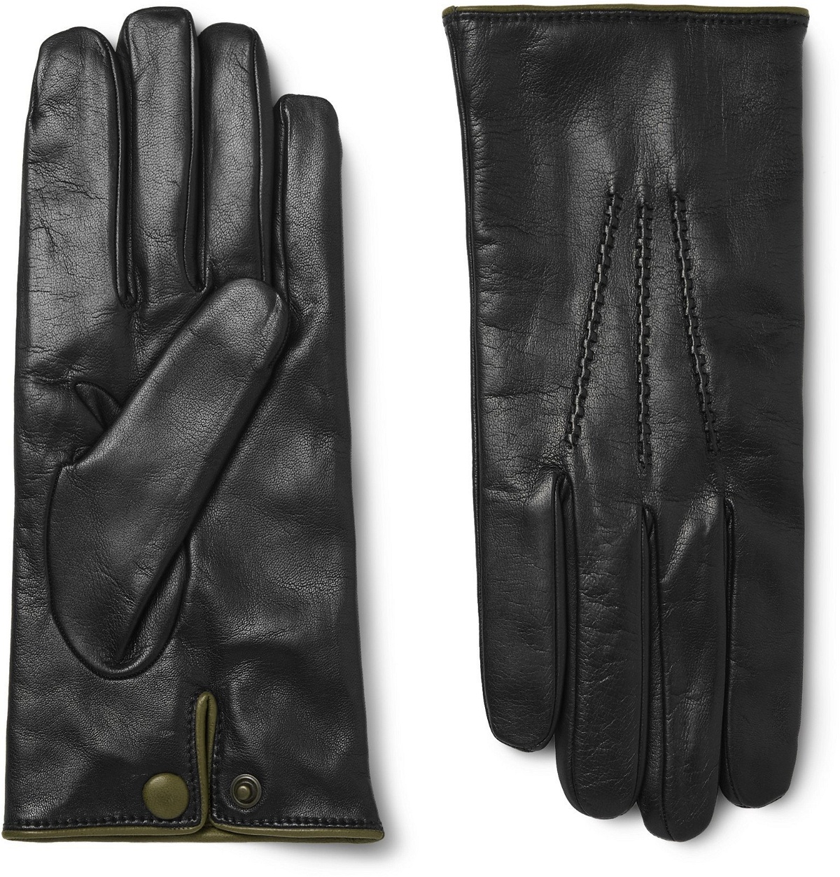 Photo: Dolce & Gabbana - Cashmere-Lined Leather Gloves - Brown