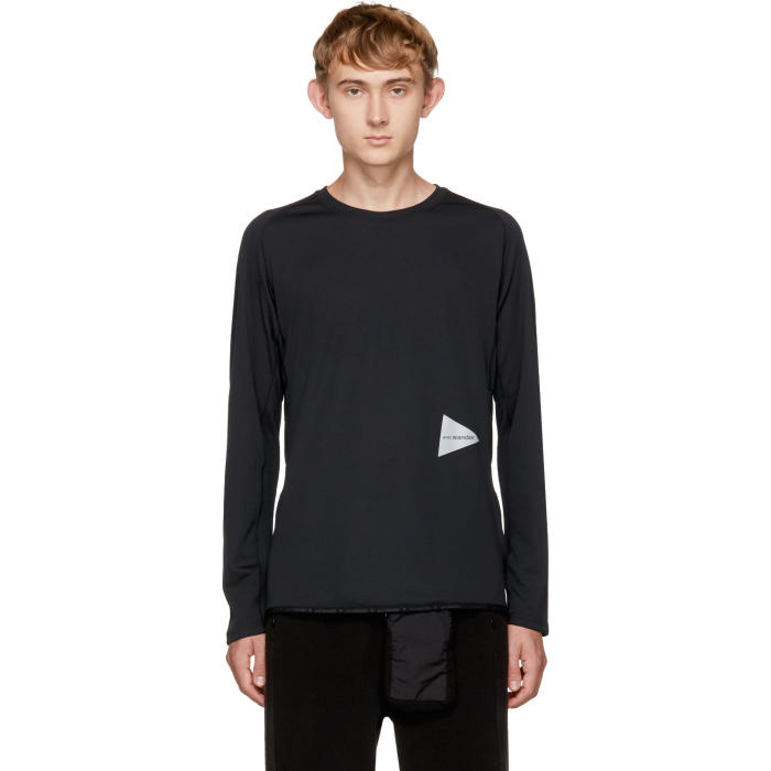 and Wander ：dry jersey long sleeve Tシャツ and Wander Black Long Sleeve Dry Jersey Raglan T-Shirt and Wander