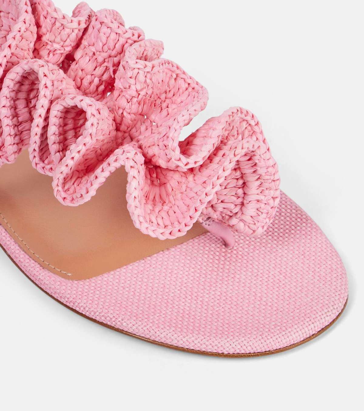 Aquazzura Noches Tropicales raffia thong sandals