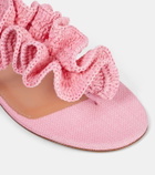 Aquazzura Noches Tropicales raffia thong sandals