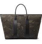 TOM FORD - Leather-Trimmed Camouflage-Print Nubuck Tote Bag - Green