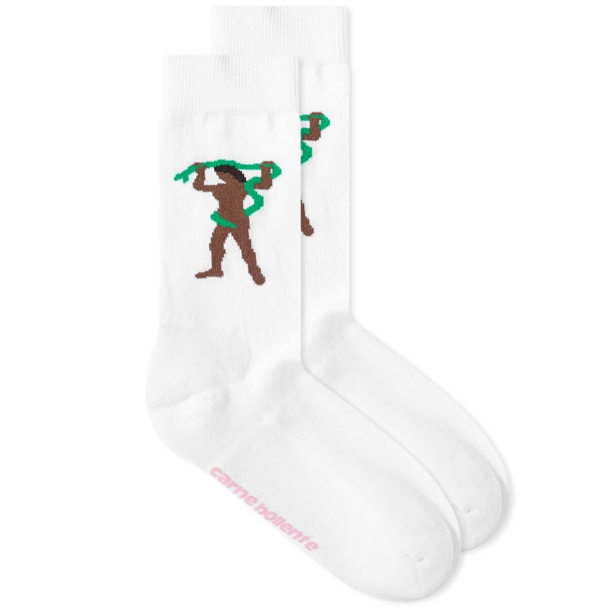 Carne Bollente Women's Milk Snake Socks in White