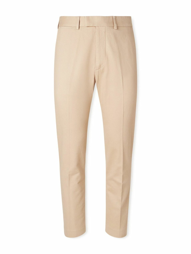 Photo: TOM FORD - Straight-Leg Cotton-Drill Trousers - Neutrals