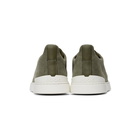 Ermenegildo Zegna Green Canvas Triple Stitch Sneakers