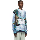 Off-White Blue and White Waterfall Sweater