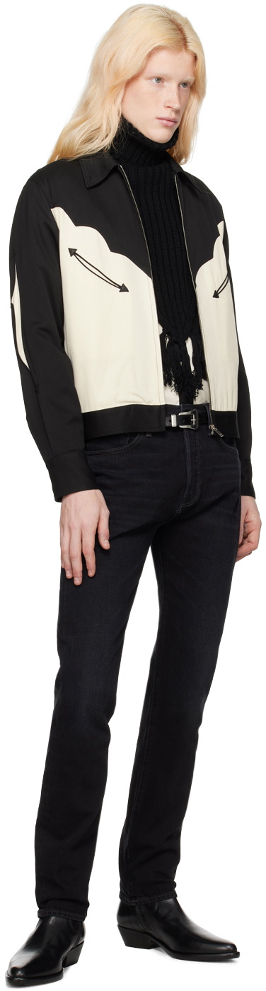 The Letters Black Fringe Neck Warmer