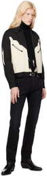 The Letters Black Fringe Neck Warmer