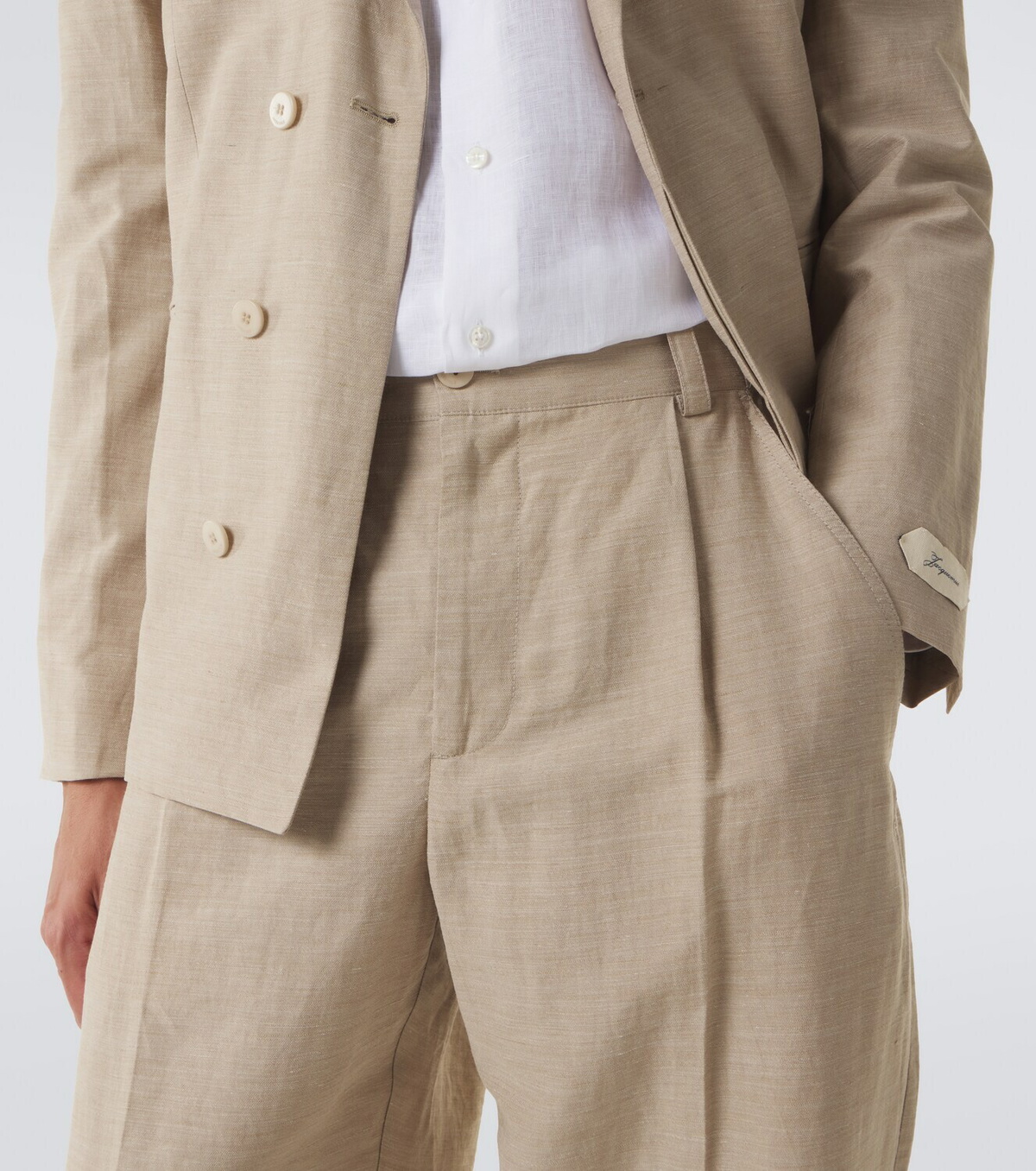 Jacquemus Croisière pleated linen-blend pants