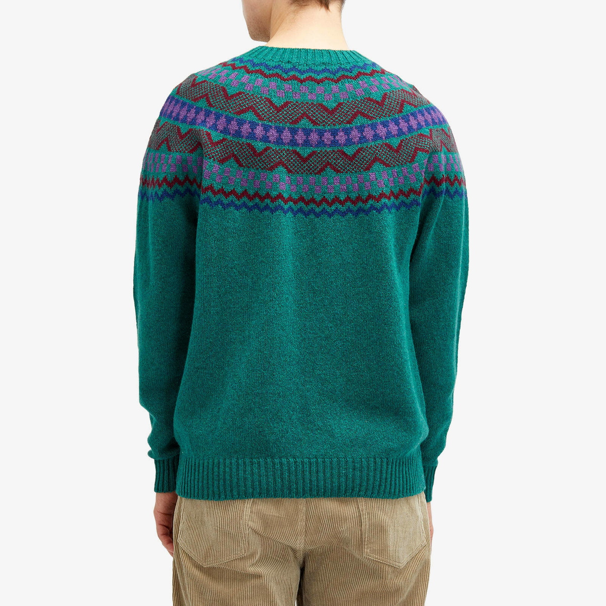 Country Of Origin Men's Soho Fairisle Knit Jumper in Forest