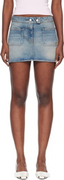 Courrèges Blue Signature Denim Miniskirt