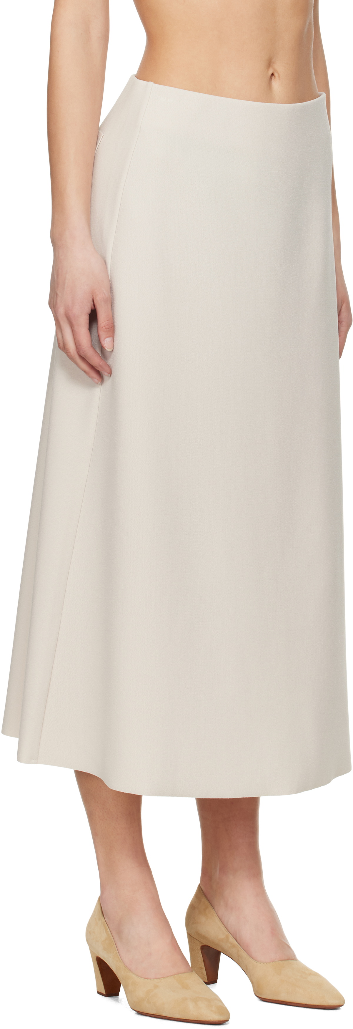 Birrot Beige Lay2 A Midi Skirt