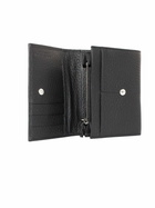 Orciani Black Grained Leather Wallet
