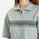 Gramicci Women's Zip Up Wave Shirt in Pacific Plaid