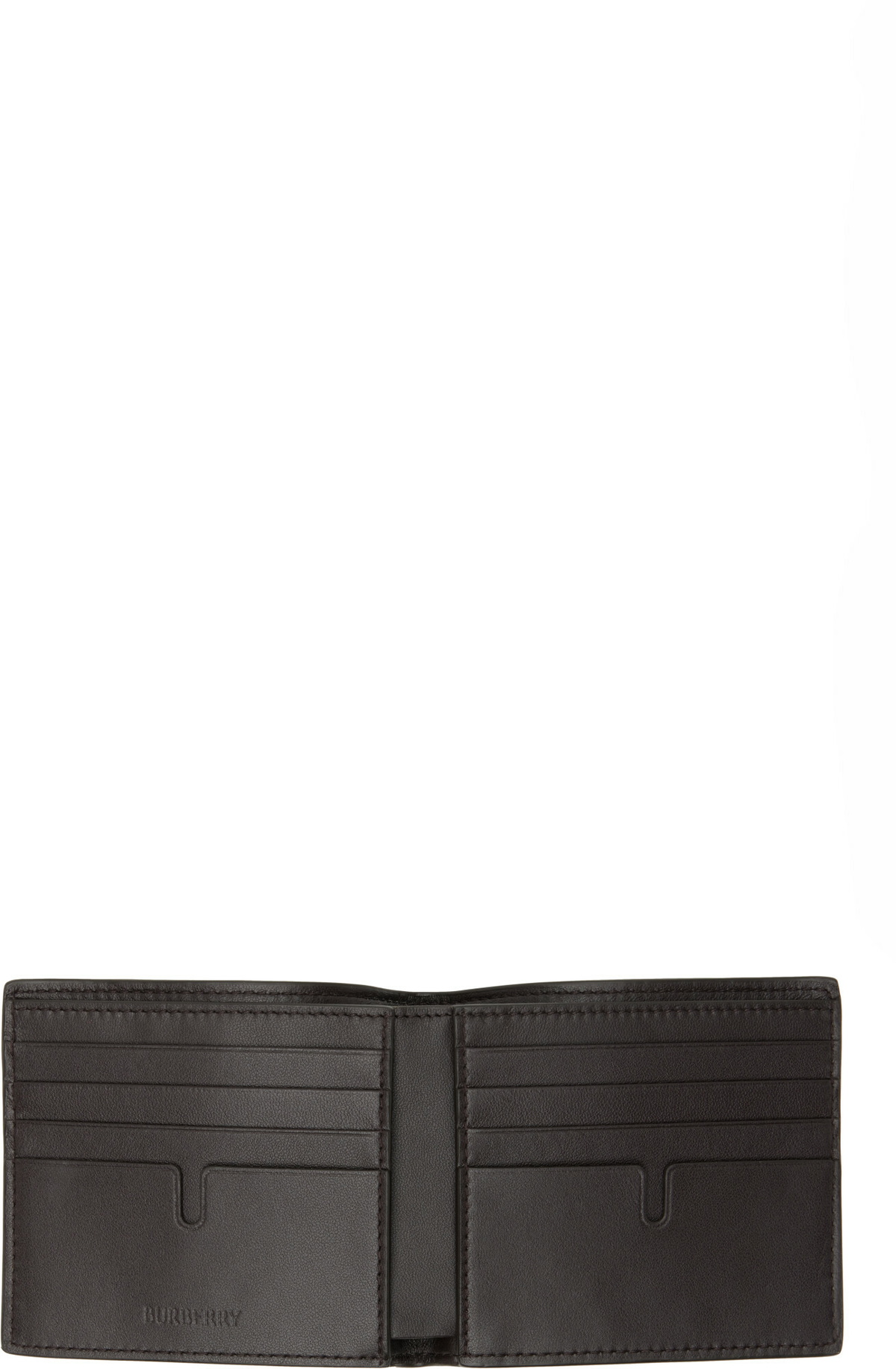 Burberry Brown City Check Bifold Wallet
