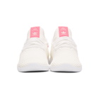 adidas Originals x Pharrell Williams White and Pink Tennis Hu Sneakers