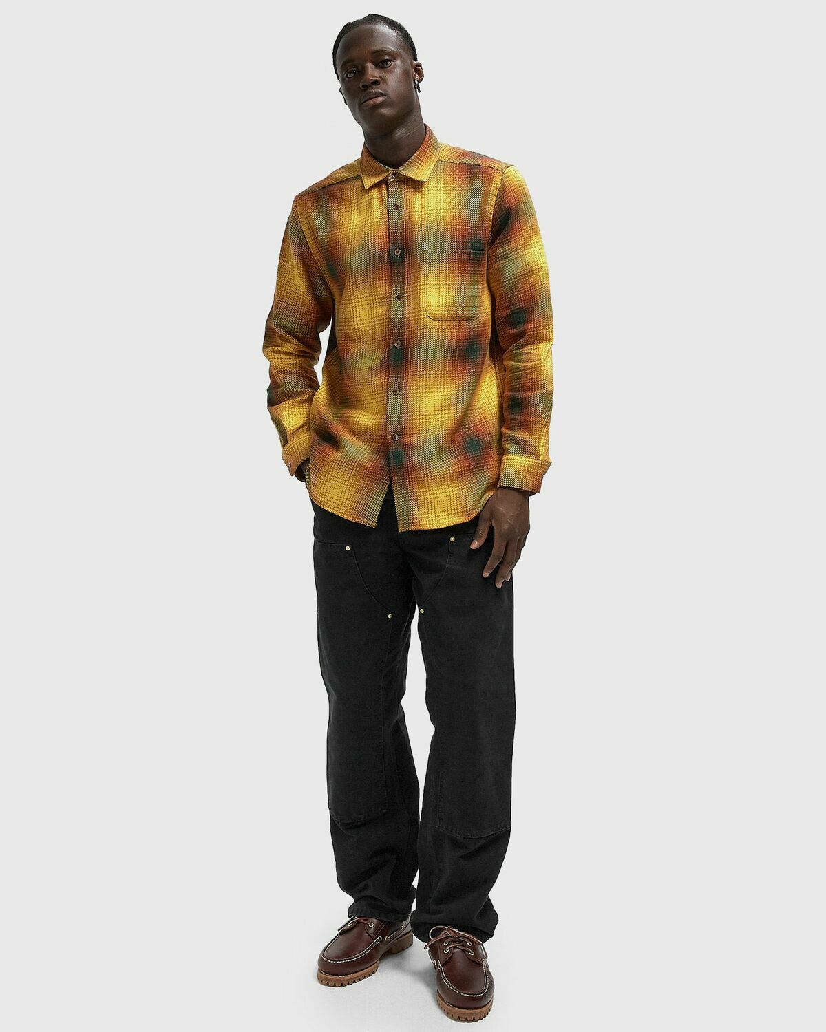 Portuguese Flannel HARVEST yellow Mens Longsleefe