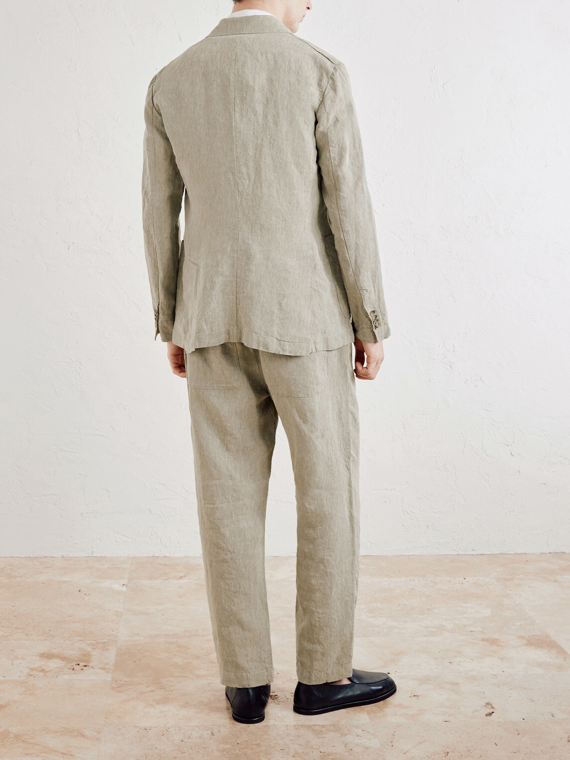 Barena - Siroco Marte Double-Breasted Linen Suit Jacket - Green