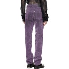Johnlawrencesullivan Purple Flocked Denim Jeans