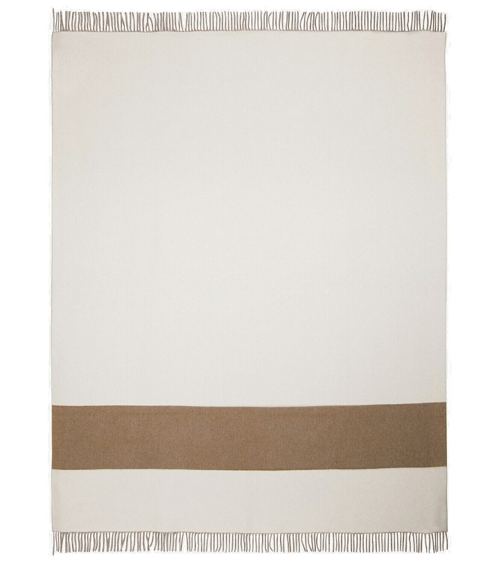 Photo: Brunello Cucinelli - Cashmere blanket with block stripe
