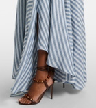 Ralph Lauren Collection Shamus striped linen maxi skirt