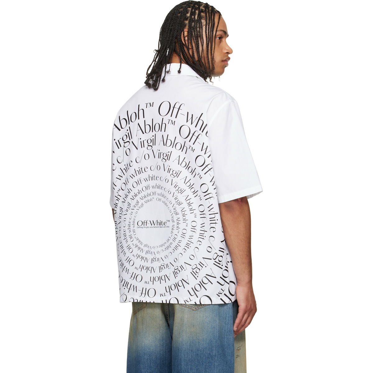 Off-White White Circle Off Bowling Shirt