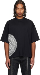 Jean Paul Gaultier Black 'JPG' Laurier Stamp T-shirt