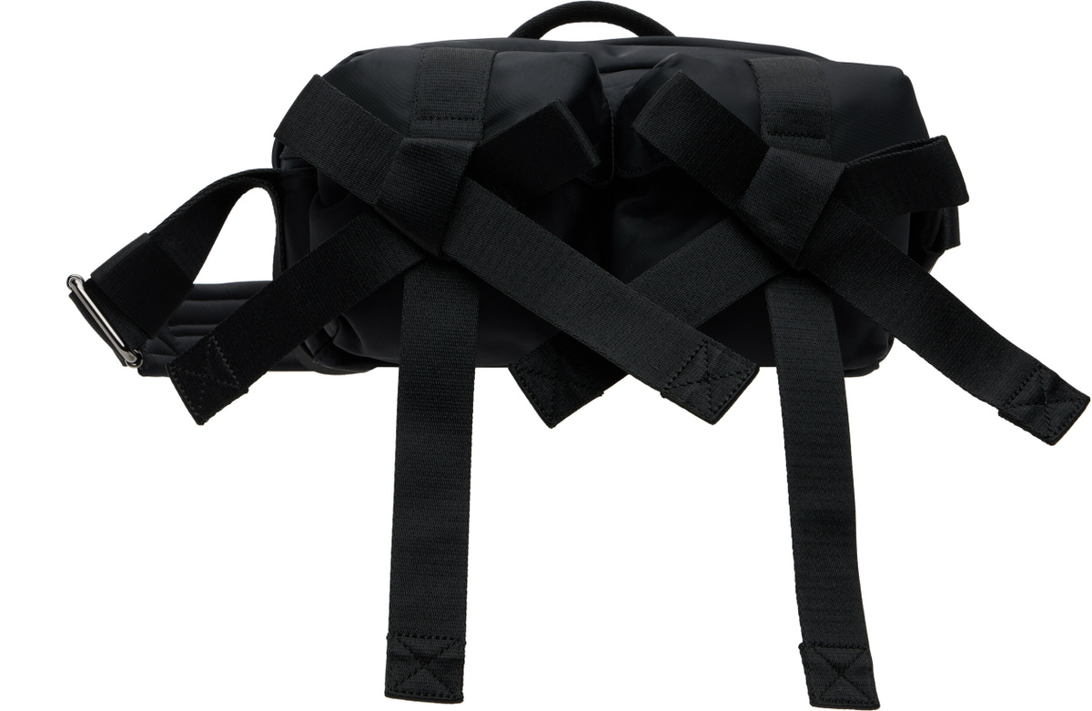 Simone Rocha Black Beaded Classic Bow Crossbody Bag