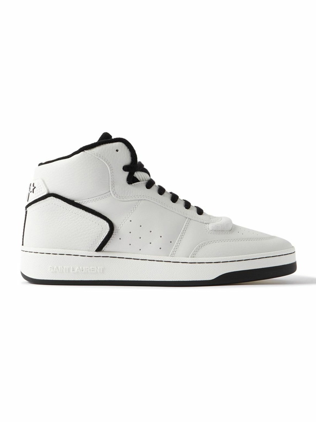 Photo: SAINT LAURENT - SL/80 Perforated Leather Sneakers - White