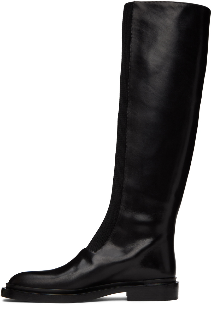 black tall boots