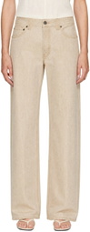 KHAITE Beige Callum Jeans