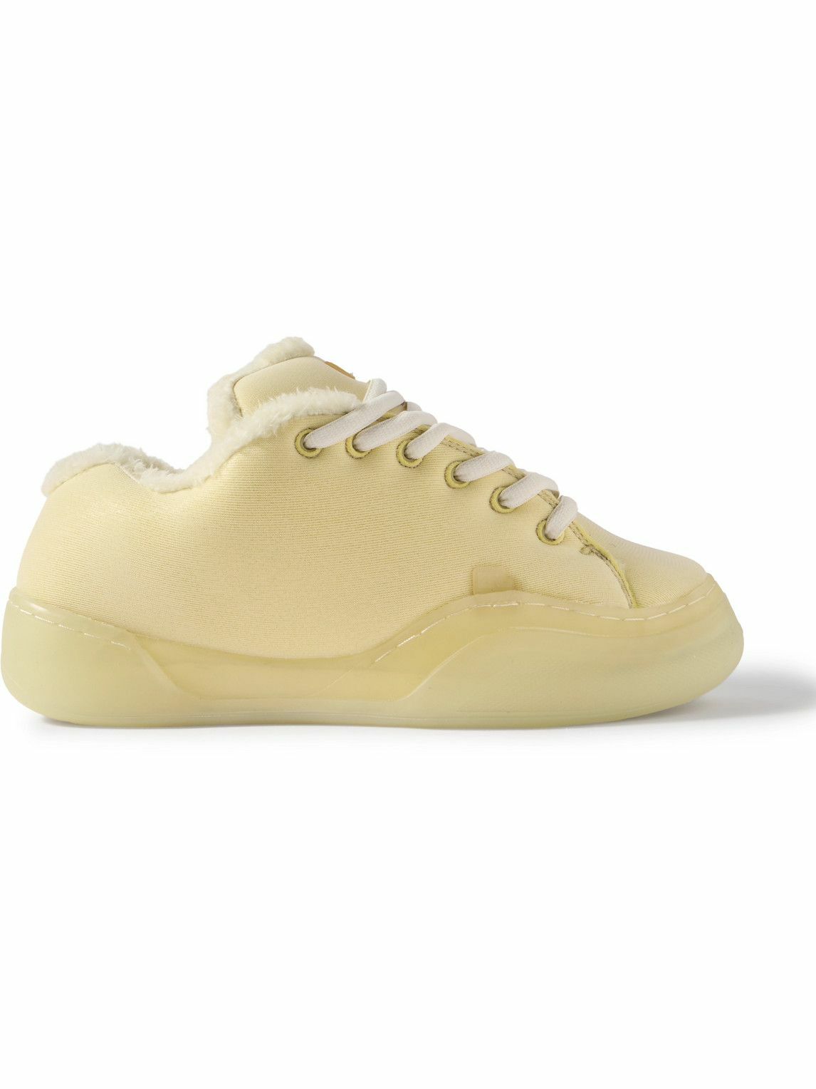ERL - Vamp Faux Shearling-Lined Jersey Sneakers - Neutrals ERL 