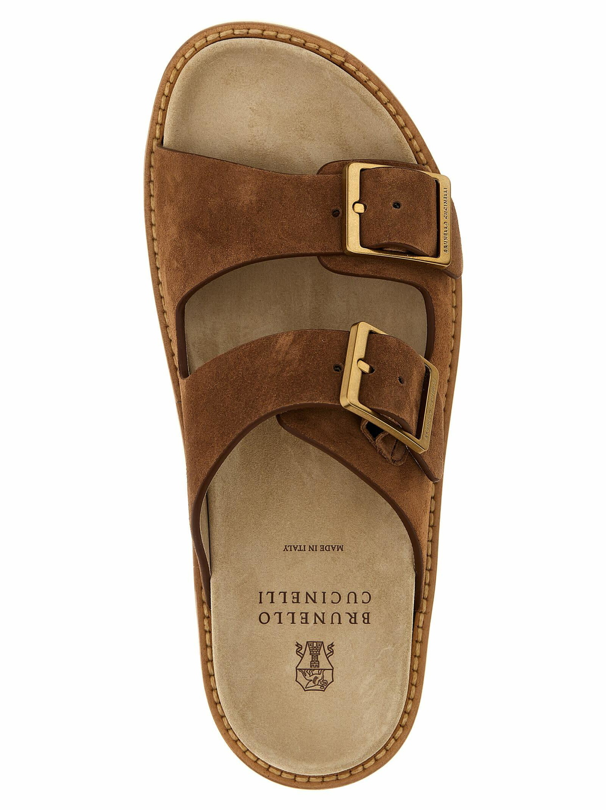 サンダル BRUNELLO CUCINELLI Urban Slides in washed suede Brunello Cucinelli Urban Slides In Washed Suede Brunello