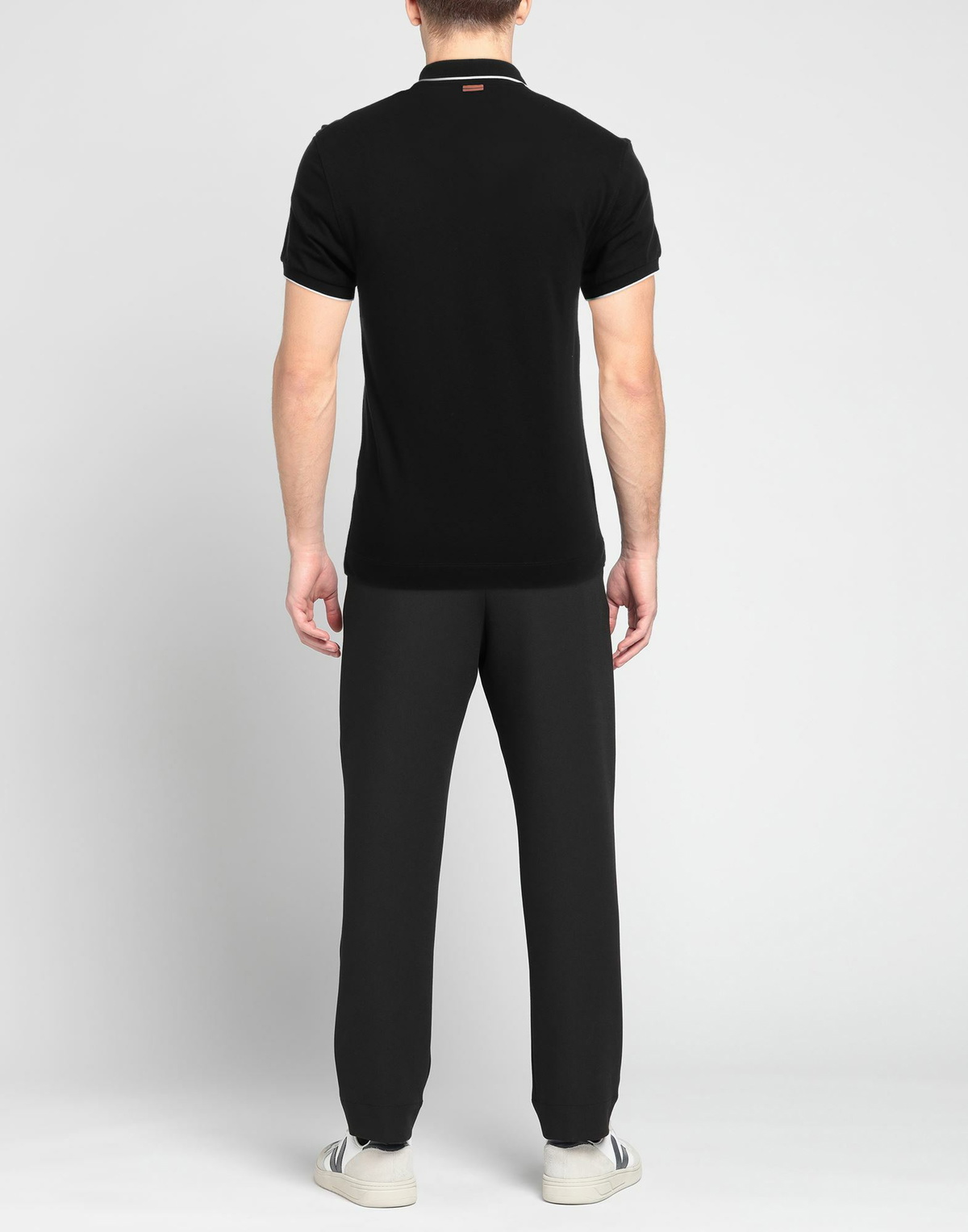 Zegna Mens Polo shirt in Black