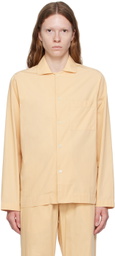 Tekla Beige Button Pyjama Shirt