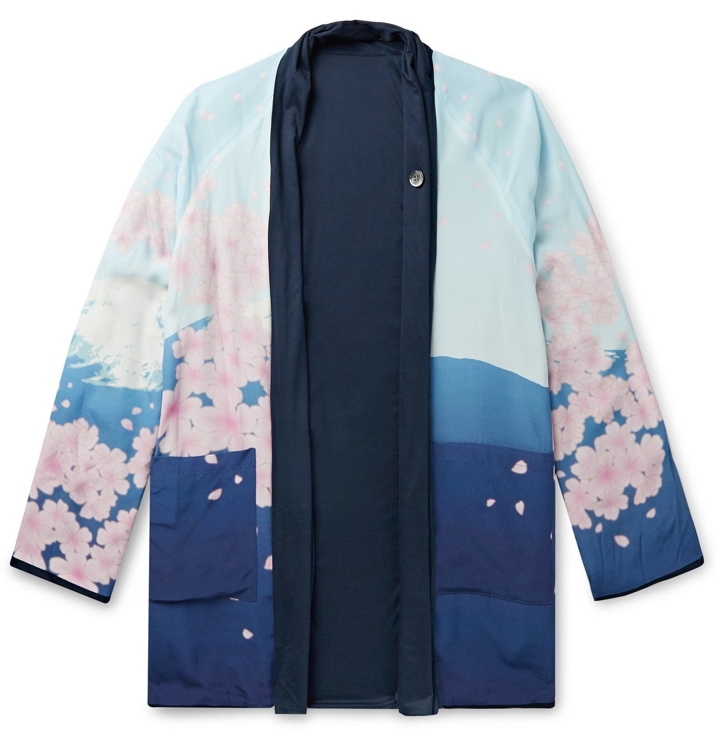 Photo: Blue Blue Japan - Reversible Printed Woven Jacket - Blue