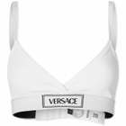Versace Women's Logo Bralette in White