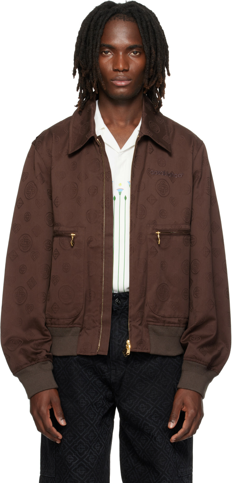 Casablanca White Futuro Laurel Track Jacket Casablanca