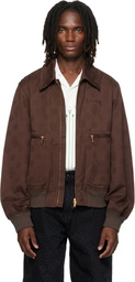 Casablanca Brown Monogram Cotton Blouson Jacket