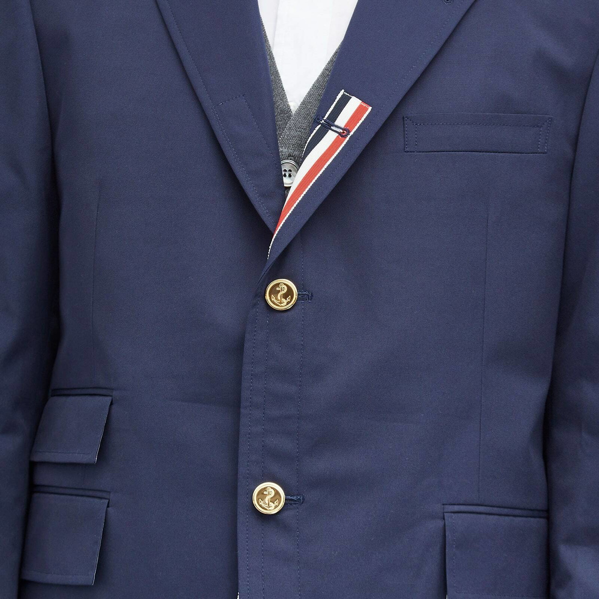 Thom Browne Men's Typewriter Cloth Sports Jacket in Navy