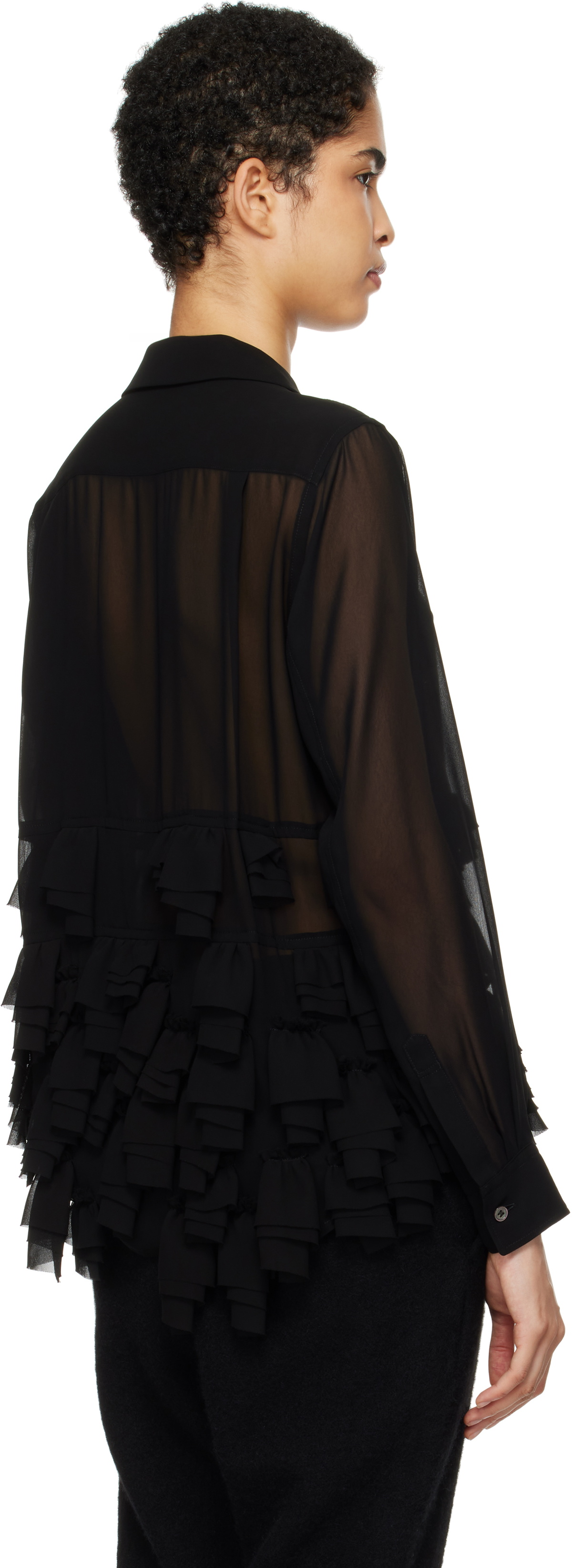 Black Comme des Garçons Black Georgette Blouse