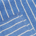 Tekla Fabrics Tekla Organic Terry Bath Mat in Clear Blue Stripes