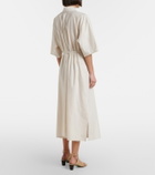 Lemaire Tie-neck cotton and silk shirt dress