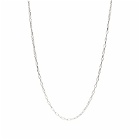 Saint Laurent Men's Rectangular Short Chain Necklace in Silver